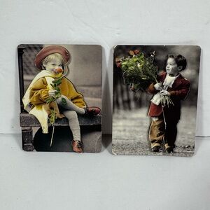 Kim Anderson magnets 3D x2 vintage photos